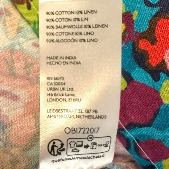 Free People Retro 60s 70s Floral Psychedelic Saffron Halter Maxi Dress Large - Picture 10 of 14